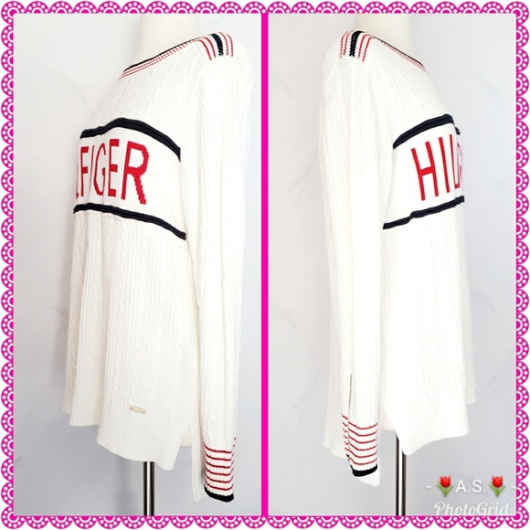 Tommy Hilfiger Sweater Spellout Knit Long Sleeves - Picture 3 of 8